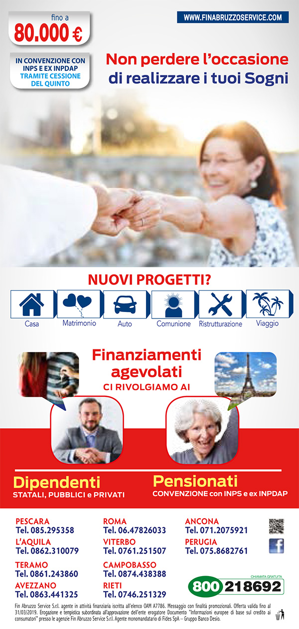 Volantino FINA Abruzzo Service 2019